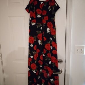 Flowered Premier Amour open front dress